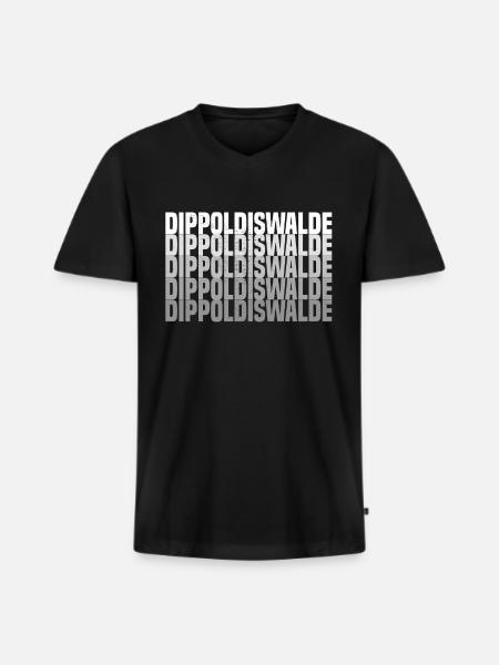 Dippoldiswalde - Männer Premium Bio T-Shirt mit V-Ausschnitt - Schwarz