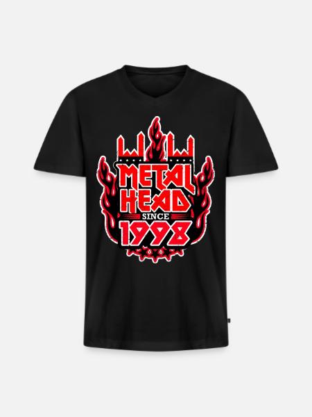 METALHEAD since 1998 - Men's Premium Organic T-shirt with V-neck - black