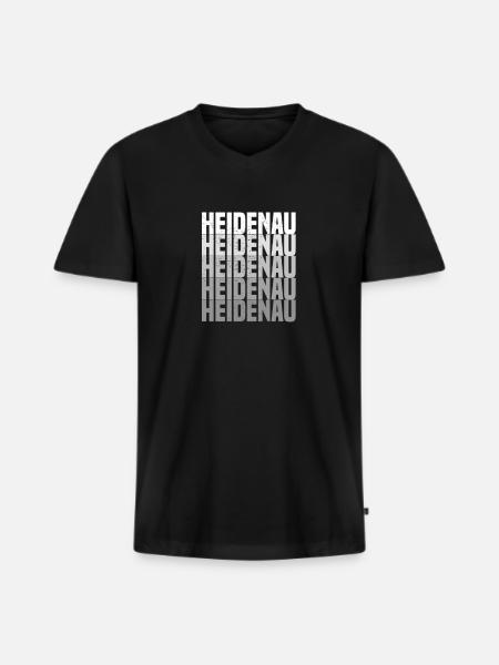 Heidenau - Männer Premium Bio T-Shirt mit V-Ausschnitt - Schwarz