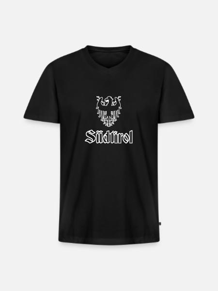 Südtirol - Männer Premium Bio T-Shirt mit V-Ausschnitt - Schwarz