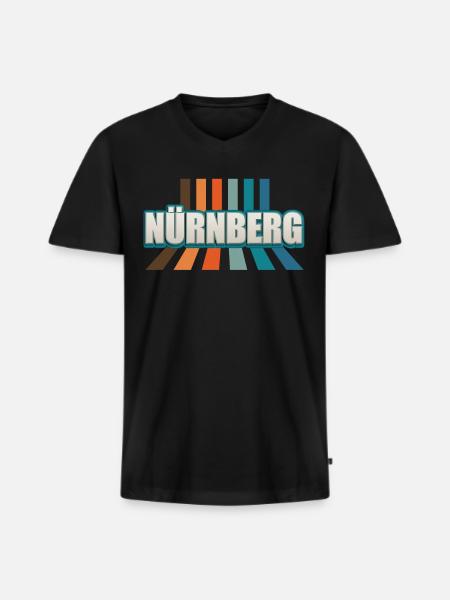 Nuremberg, Nuremberg, Nuremberg - Men's Premium Organic T-shirt with V-neck - black