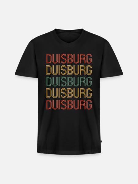 Duisburgerin Duisburger Duisburg - Men's Premium Organic T-shirt with V-neck - black