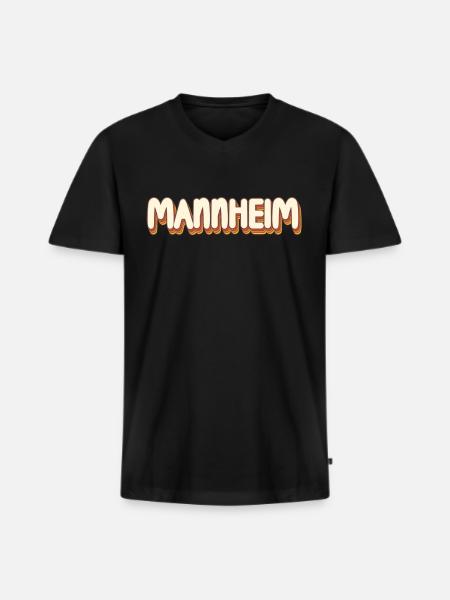 Mannheimerin Mannheimer Mannheim - Men's Premium Organic T-shirt with V-neck - black