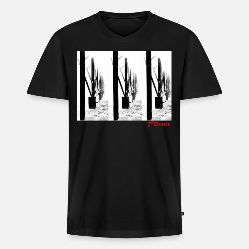 kälte - Männer Premium Bio T-Shirt mit V-Ausschnitt - Schwarz