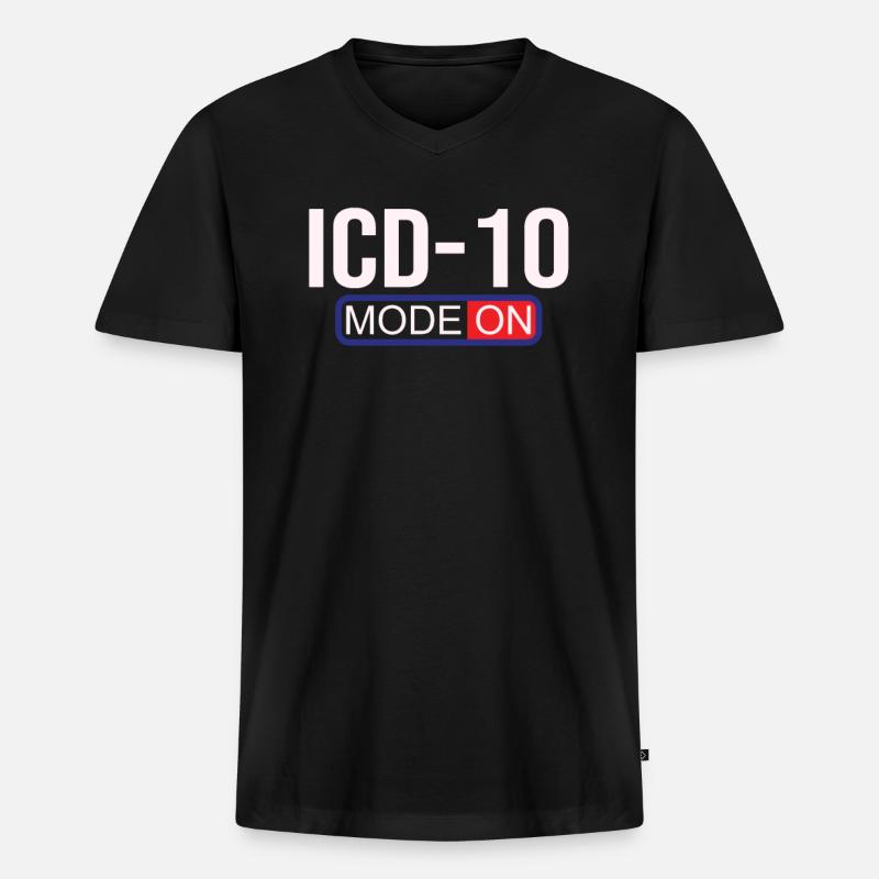 Medical Assistant - Medical Coder - Men's Premium Organic T-shirt with V-neck - black
