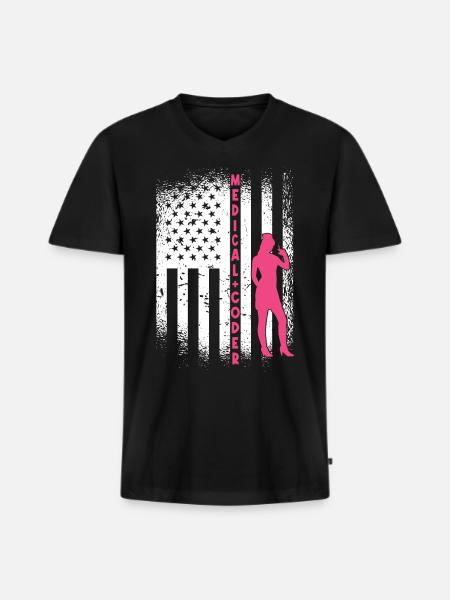 Assistant médical - Codeur médical - T-shirt encolure en V Premium bio Homme - noir