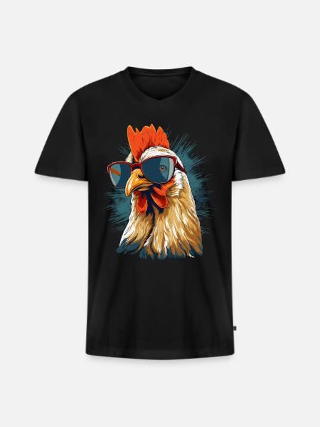 Hahn Sunglasses - Men's Premium Organic T-shirt with V-neck - black