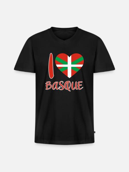 Basque Country Basque Flag - Men's Premium Organic T-shirt with V-neck - black