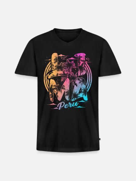 Lima Peru Souvenir Holidays - Men's Premium Organic T-shirt with V-neck - black