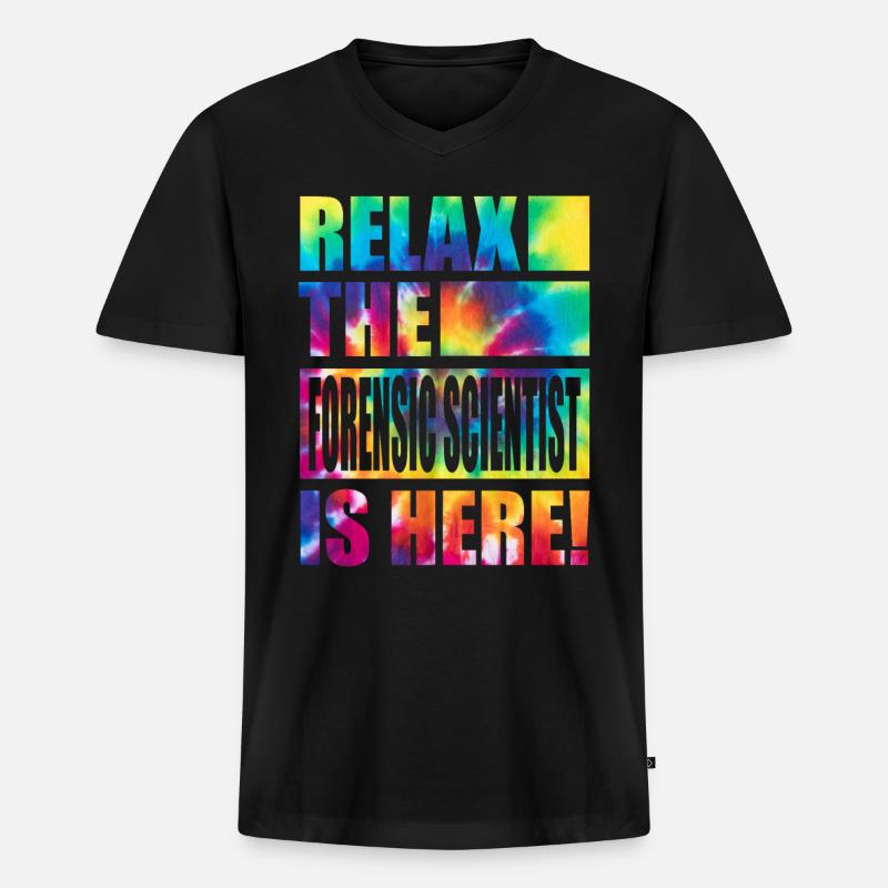 Forensic Scientist Lustiger Spruch - Männer Premium Bio T-Shirt mit V-Ausschnitt - Schwarz