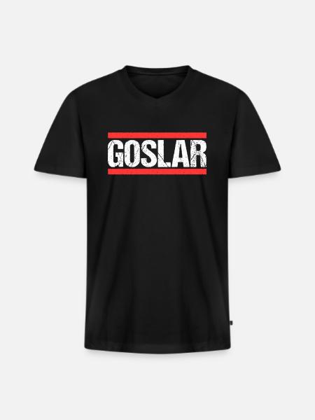 Goslarerin Goslarer Goslar - Men's Premium Organic T-shirt with V-neck - black