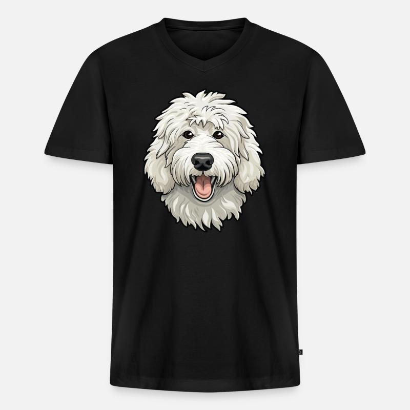 Maremmano Abruzzese Hunderasse - Männer Premium Bio T-Shirt mit V-Ausschnitt - Schwarz