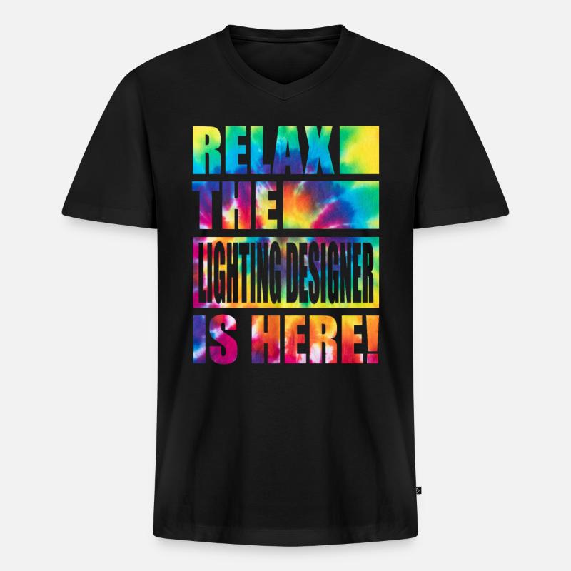 Lighting Designer Lustiger Spruch - Männer Premium Bio T-Shirt mit V-Ausschnitt - Schwarz