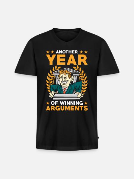 Cadeau d’anniversaire d’avocat - T-shirt encolure en V Premium bio Homme - noir