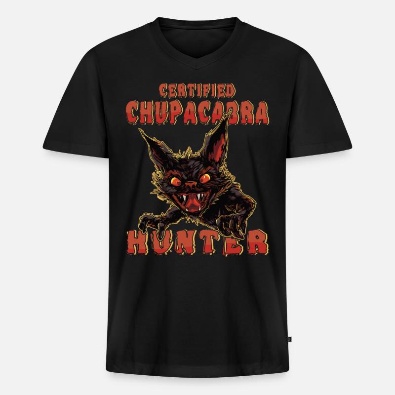 Mythisches Monster - Kryptides Monster - - Männer Premium Bio T-Shirt mit V-Ausschnitt - Schwarz