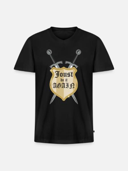 Ren Faire Kostüm - Mittelalterliche Trübungs - Männer Premium Bio T-Shirt mit V-Ausschnitt - Schwarz