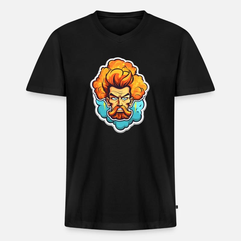 Flaschengeist - Männer Premium Bio T-Shirt mit V-Ausschnitt - Schwarz