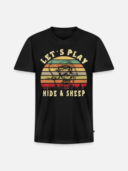 Let's hide - Men's Premium Organic T-shirt with V-neck - black