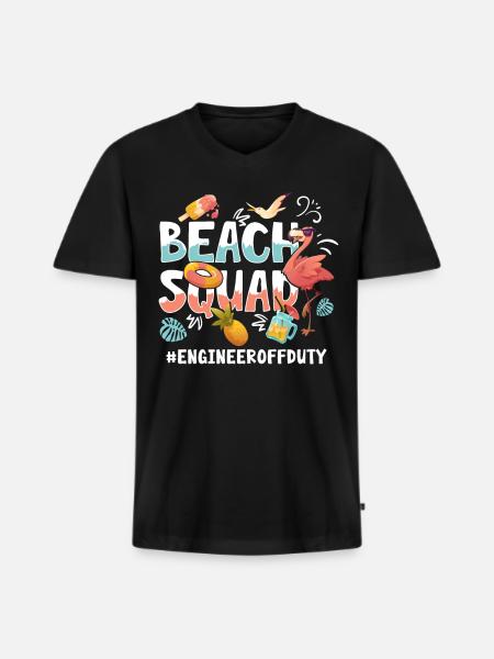 Engineer Vacation Beach Group - Men's Premium Organic T-shirt with V-neck - black