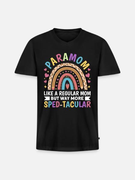 Funny Para Teacher Paraprofessional - Men's Premium Organic T-shirt with V-neck - black