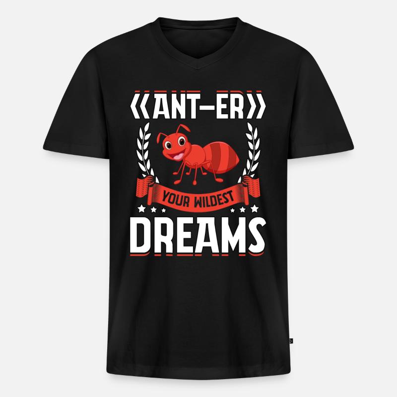Ant-er your wildest dreams - Männer Premium Bio T-Shirt mit V-Ausschnitt - Schwarz