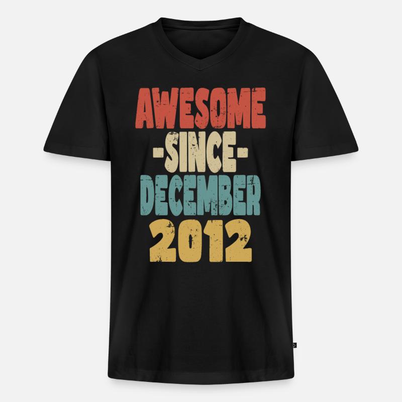 Fantastischer Dezember 2012 - Männer Premium Bio T-Shirt mit V-Ausschnitt - Schwarz