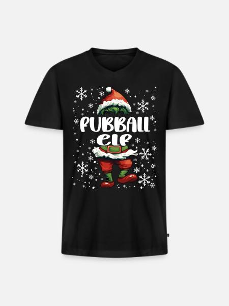 Weihnachtsoutfit Fachinformatiker Elf - Männer Premium Bio T-Shirt mit V-Ausschnitt - Schwarz