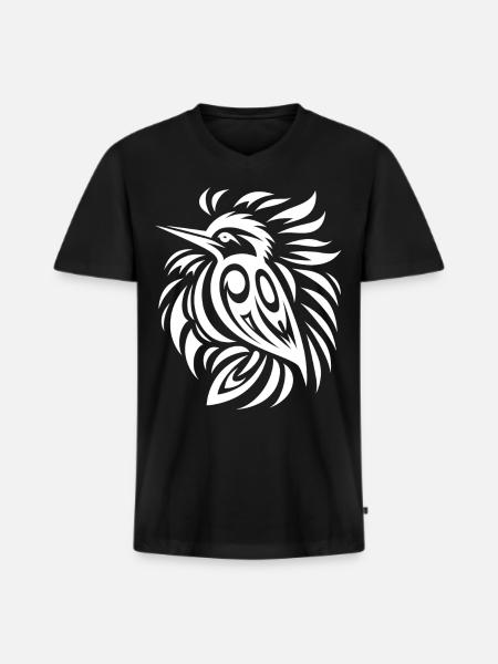 Pic Amérindien Zodiaque - T-shirt encolure en V Premium bio Homme - noir