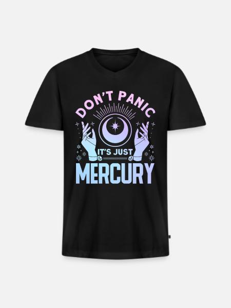 Retrograde planets Mercury retrograde - Men's Premium Organic T-shirt with V-neck - black