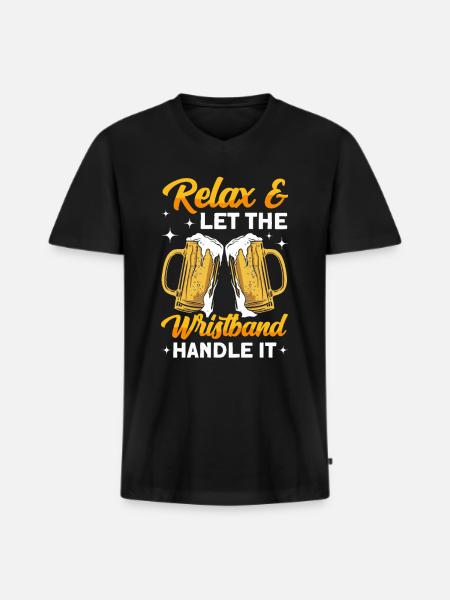 Crawled Pub Crawl Alcohol Drinking - Männer Premium Bio T-Shirt mit V-Ausschnitt - Schwarz