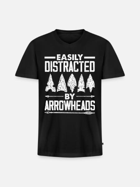 Arrowhead Hunter Archery Arrowhead - Men's Premium Organic T-shirt with V-neck - black