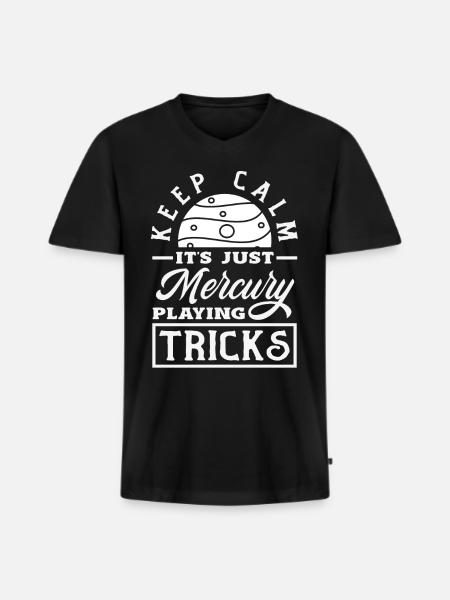 Retrograde planets Mercury retrograde - Men's Premium Organic T-shirt with V-neck - black
