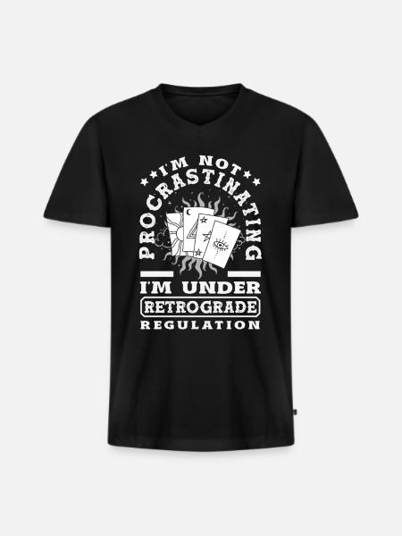 Retrograde planets Mercury retrograde - Men's Premium Organic T-shirt with V-neck - black