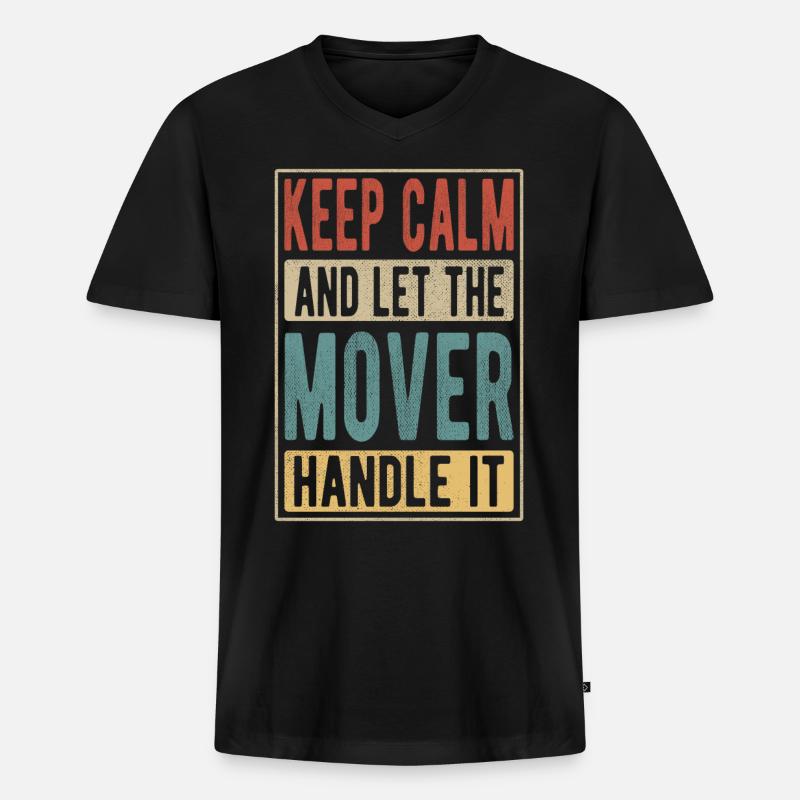 Mover Retro Geschenk - Männer Premium Bio T-Shirt mit V-Ausschnitt - Schwarz