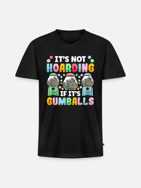 Funny chewing gum machine - Men's Premium Organic T-shirt with V-neck - black