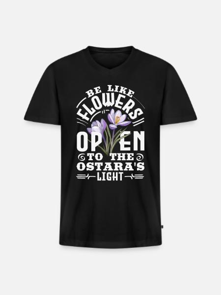 Easter Eostre Pagan Spring - Men's Premium Organic T-shirt with V-neck - black