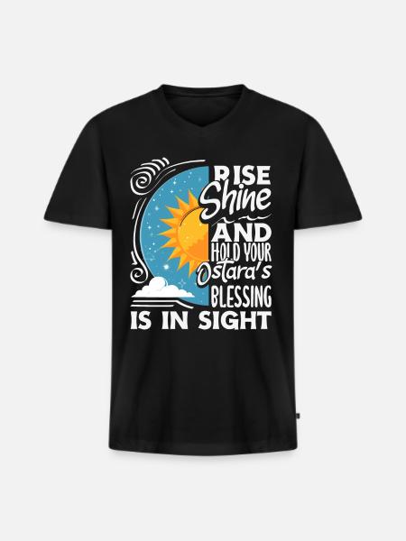 Easter Eostre Pagan Spring - Men's Premium Organic T-shirt with V-neck - black