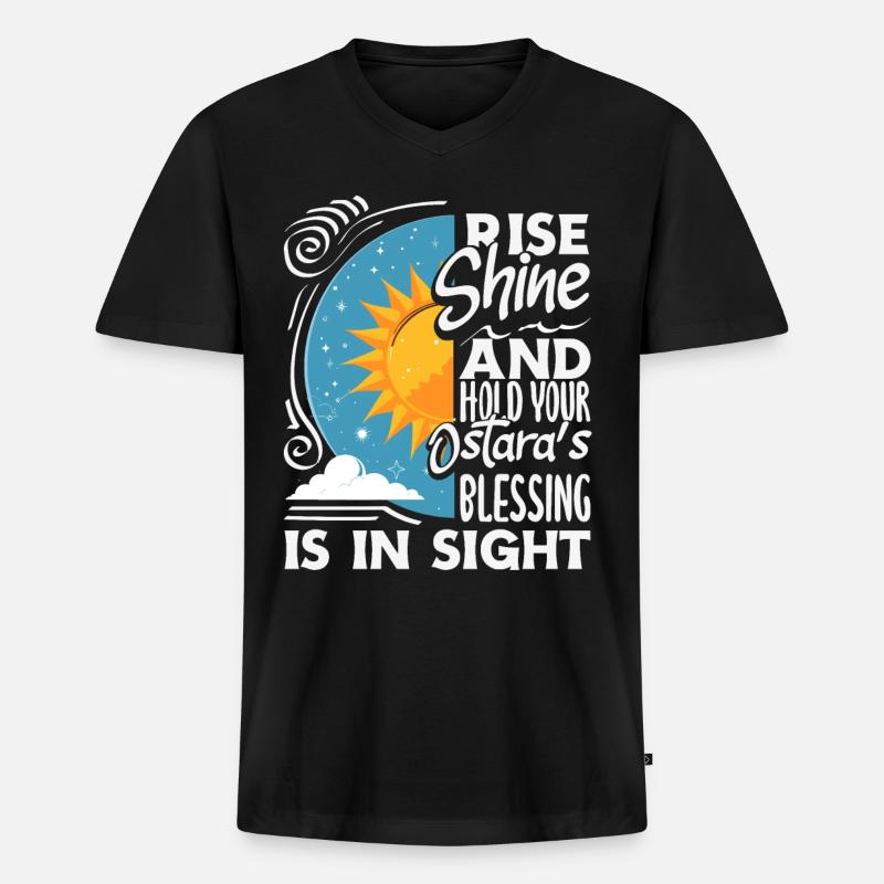Easter Eostre Pagan Spring - Men's Premium Organic T-shirt with V-neck - black