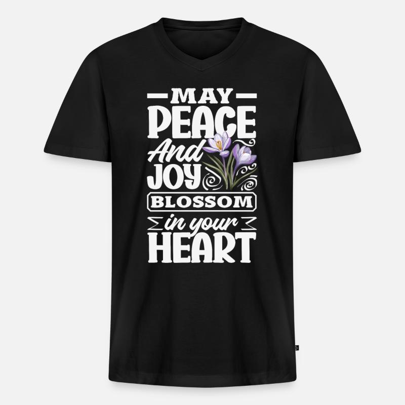 Easter Eostre Pagan Spring - Men's Premium Organic T-shirt with V-neck - black