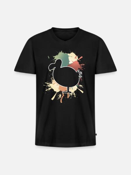 Dodo - T-shirt encolure en V Premium bio Homme - noir