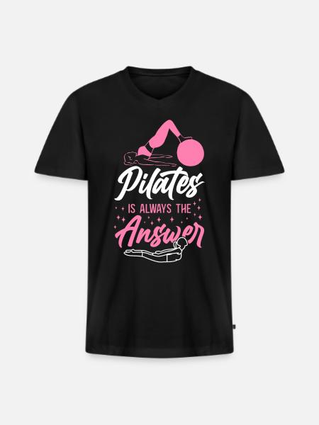 Pilates Instructor Teacher Pilates - Men's Premium Organic T-shirt with V-neck - black
