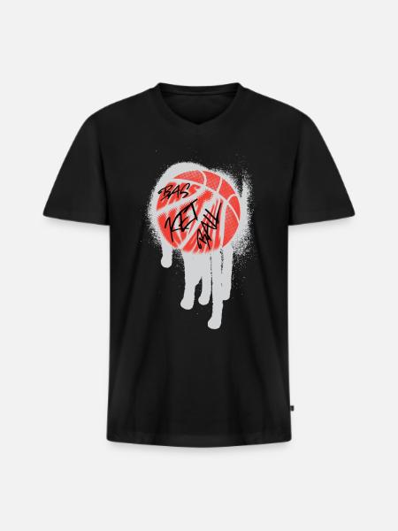 Basket-ball Basketteurs Joueurs - T-shirt encolure en V Premium bio Homme - noir