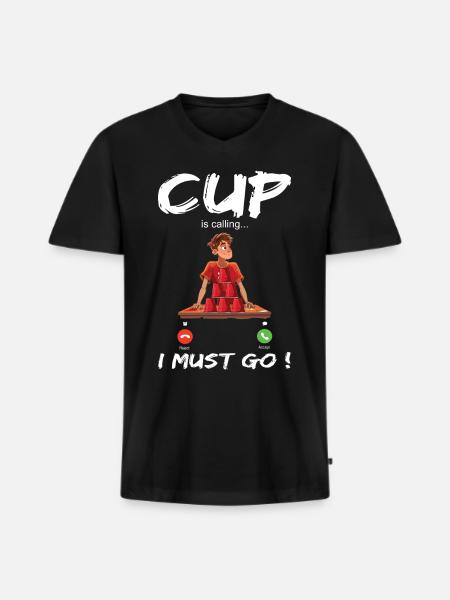 Stacking Cups Speed Stacker - Men's Premium Organic T-shirt with V-neck - black