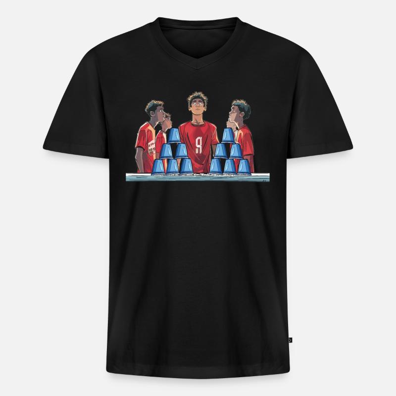 Stapeln Von Bechern Speed Stacker - Männer Premium Bio T-Shirt mit V-Ausschnitt - Schwarz