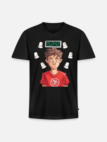 Stacking Cups Speed Stacker - Men's Premium Organic T-shirt with V-neck - black