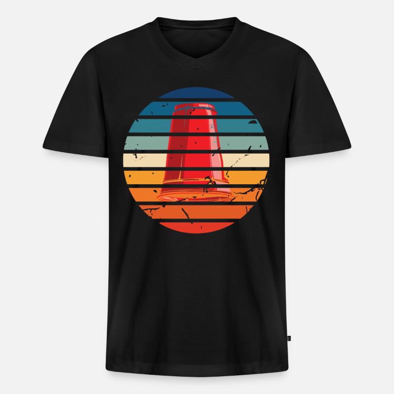 Stacking Cups Speed Stacker - Men's Premium Organic T-shirt with V-neck - black