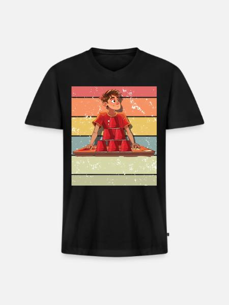 Stacking Cups Speed Stacker - Men's Premium Organic T-shirt with V-neck - black