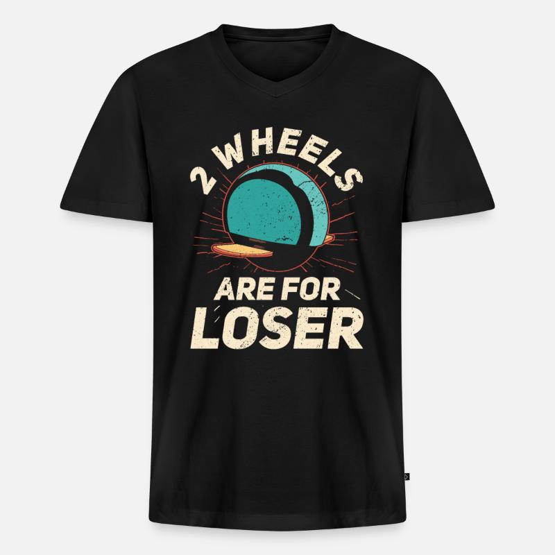 Euc E-unicycle Elektrisches Einrad - Männer Premium Bio T-Shirt mit V-Ausschnitt - Schwarz