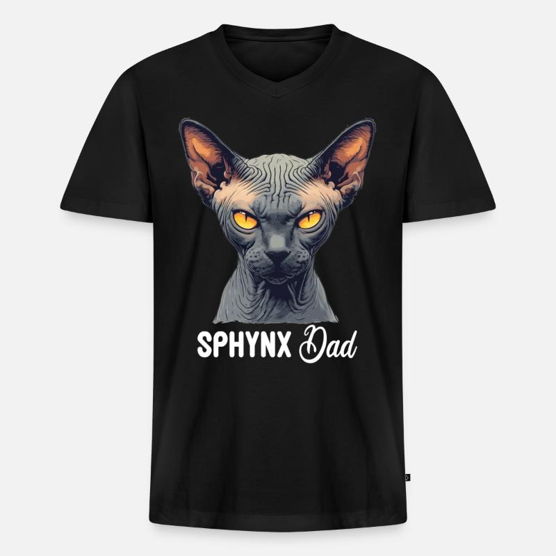 Sphynx Kätzchen Sphynx Katze - Männer Premium Bio T-Shirt mit V-Ausschnitt - Schwarz