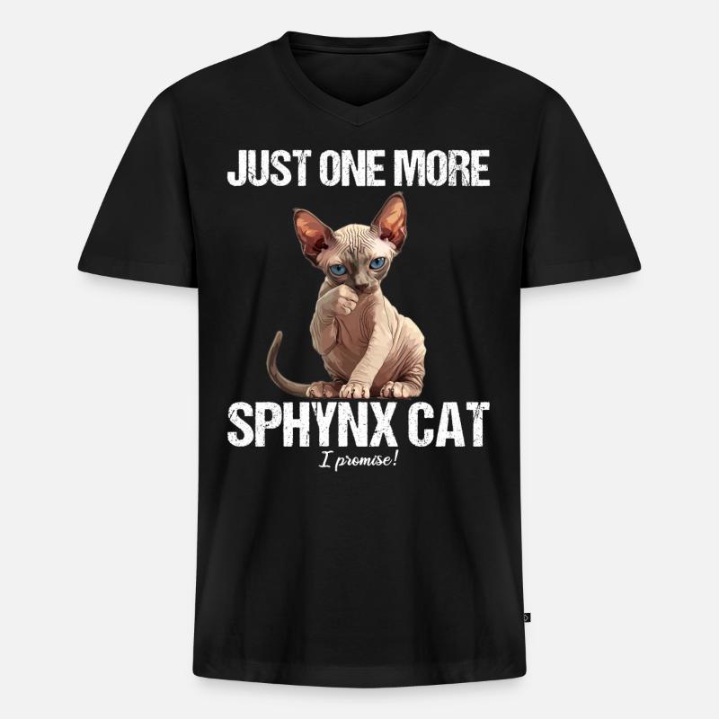 Sphynx Kätzchen Sphynx Katze - Männer Premium Bio T-Shirt mit V-Ausschnitt - Schwarz